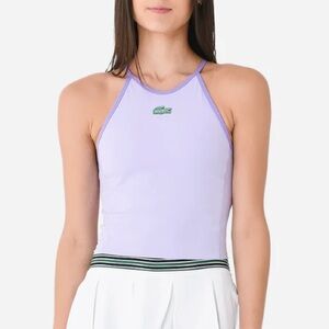 Lacoste x Bandier - All Motion Colorblock Halter Tank in Lilac